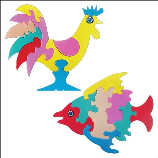 3D 입체퍼즐 동물 시리즈1(닭/물고기)