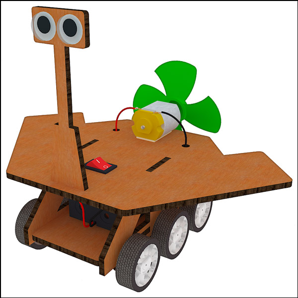나무 전동 풍력 화성 탐사로봇